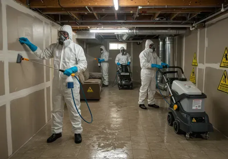 Basement Moisture Removal and Structural Drying process in Branch, MN